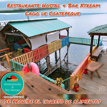 Hostal & Restaurante Bar Xtream Lago De Coatepeque Santa Ana Exterior photo